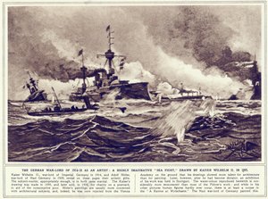 1895年に描かれ、1939年11月1日の「The Illustrated War News」に掲載された海戦